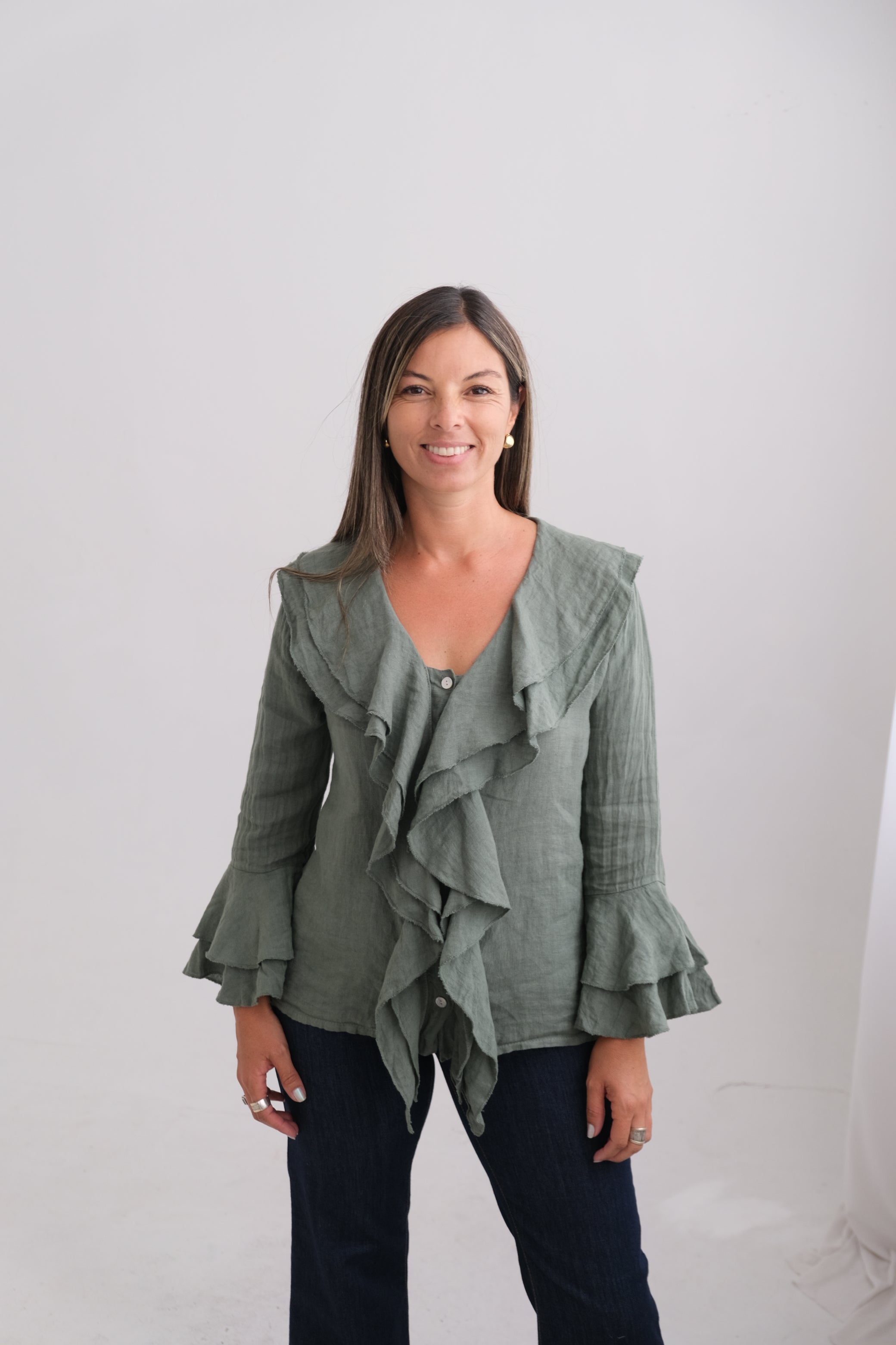 Blusa Aurora Manga Larga Verde