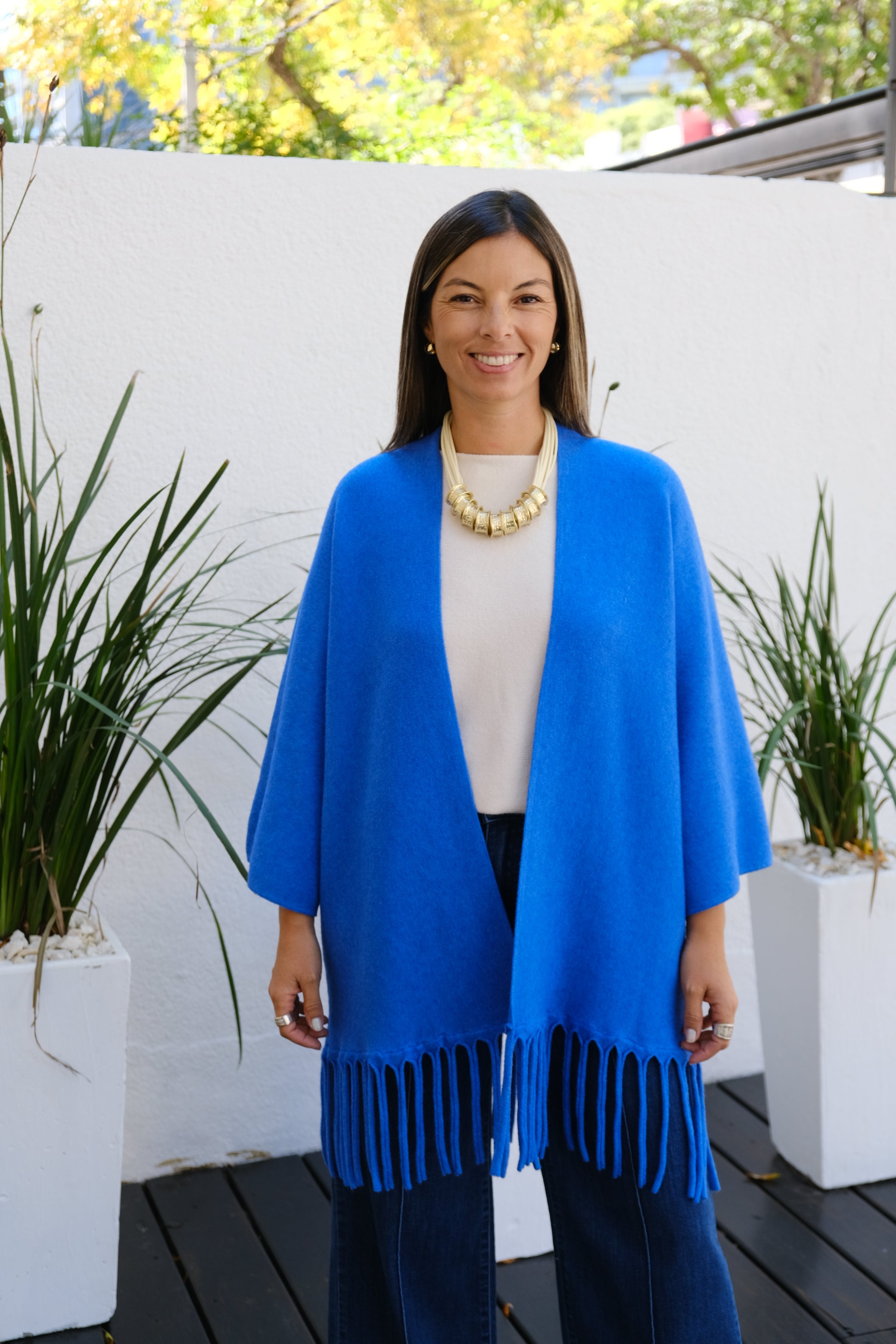 Saco Flecos Azul
