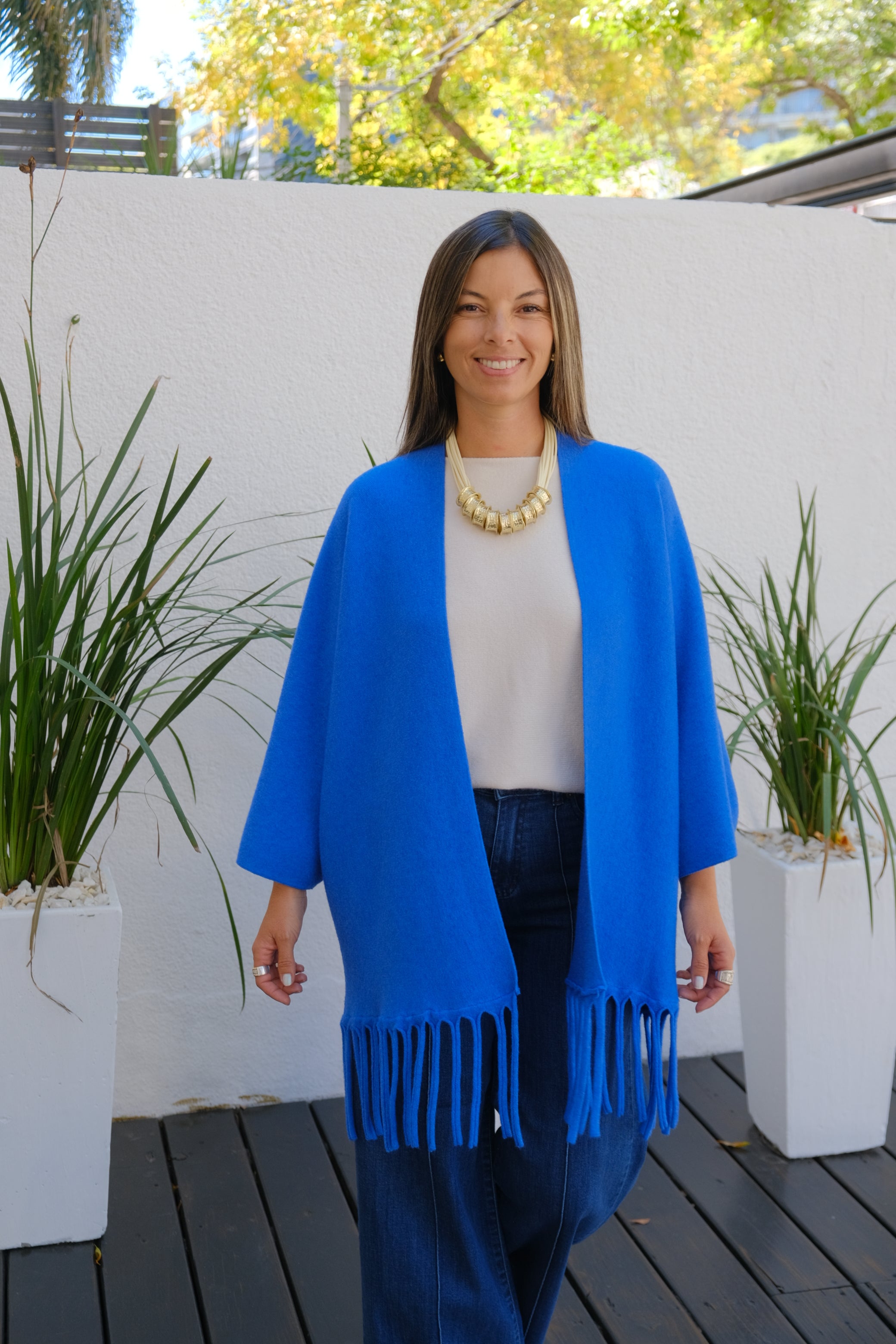 Saco Flecos Azul
