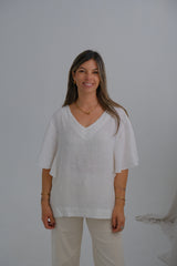 Blusa Violeta Blanco