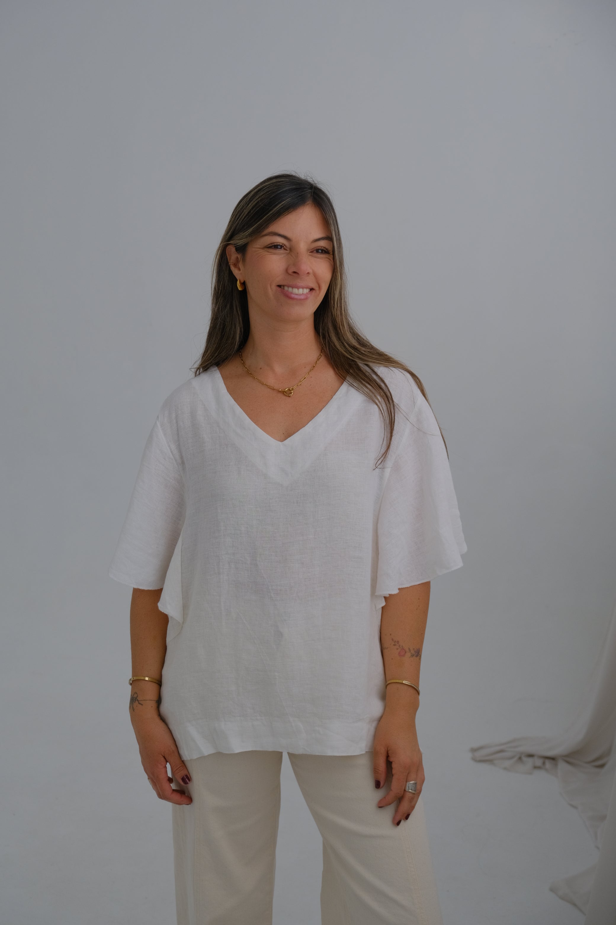 Blusa Violeta Blanco