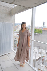 Vestido Magic Manga Corta Visón
