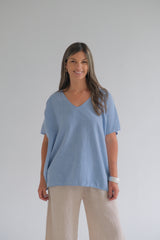 Remera Clarisa Celeste