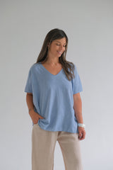 Remera Clarisa Celeste