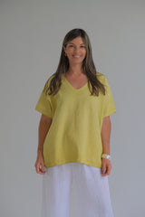 Remera Clarisa Mostaza