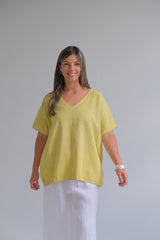 Remera Clarisa Mostaza