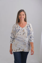 Sweater Abstracto Blanco