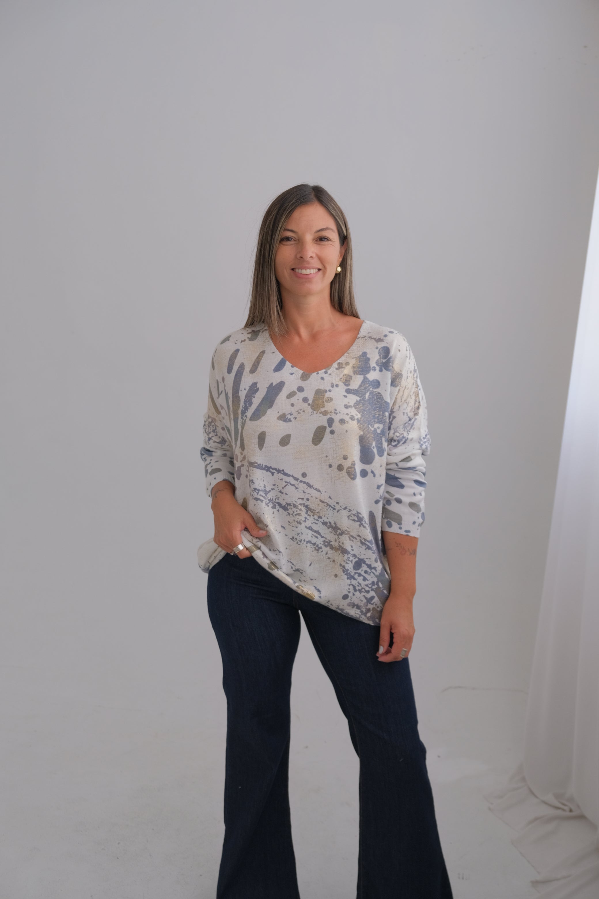 Sweater Abstracto Blanco