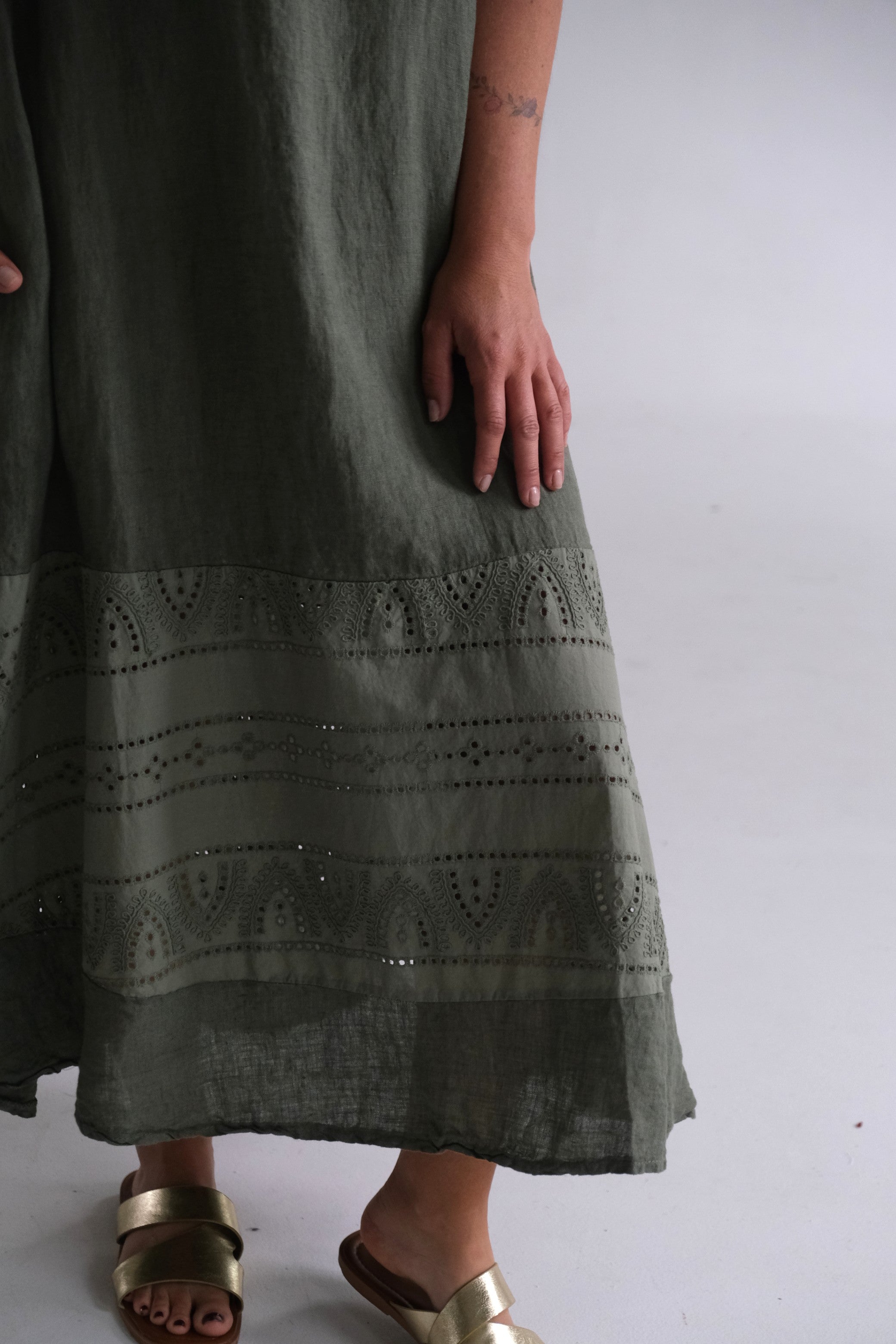 Vestido Vanessa Verde Seco