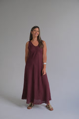 Vestido Gaia Borgoña