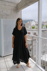 Vestido Magic Manga Corta Negro