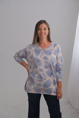 Sweater Acuarela Azul Jean