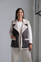 Chaleco Venus Gris y beige