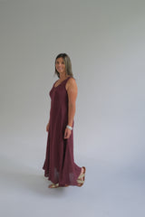 Vestido Gaia Borgoña