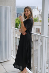 Vestido Magic Manga Corta Negro
