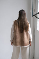 Chaleco Venus Beige y Crudo