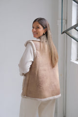 Chaleco Venus Beige y Crudo