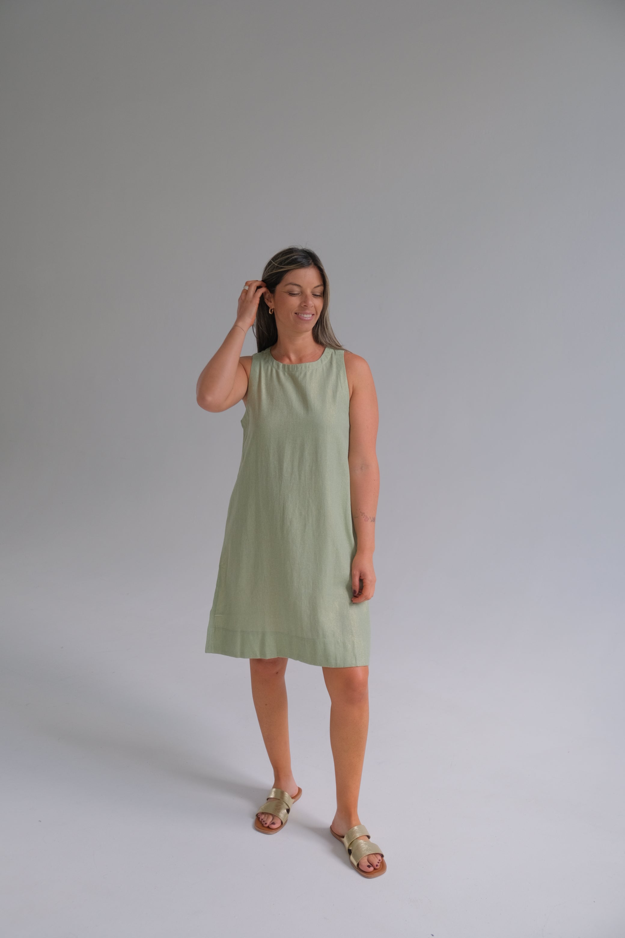 Vestido Shine Verde Lima