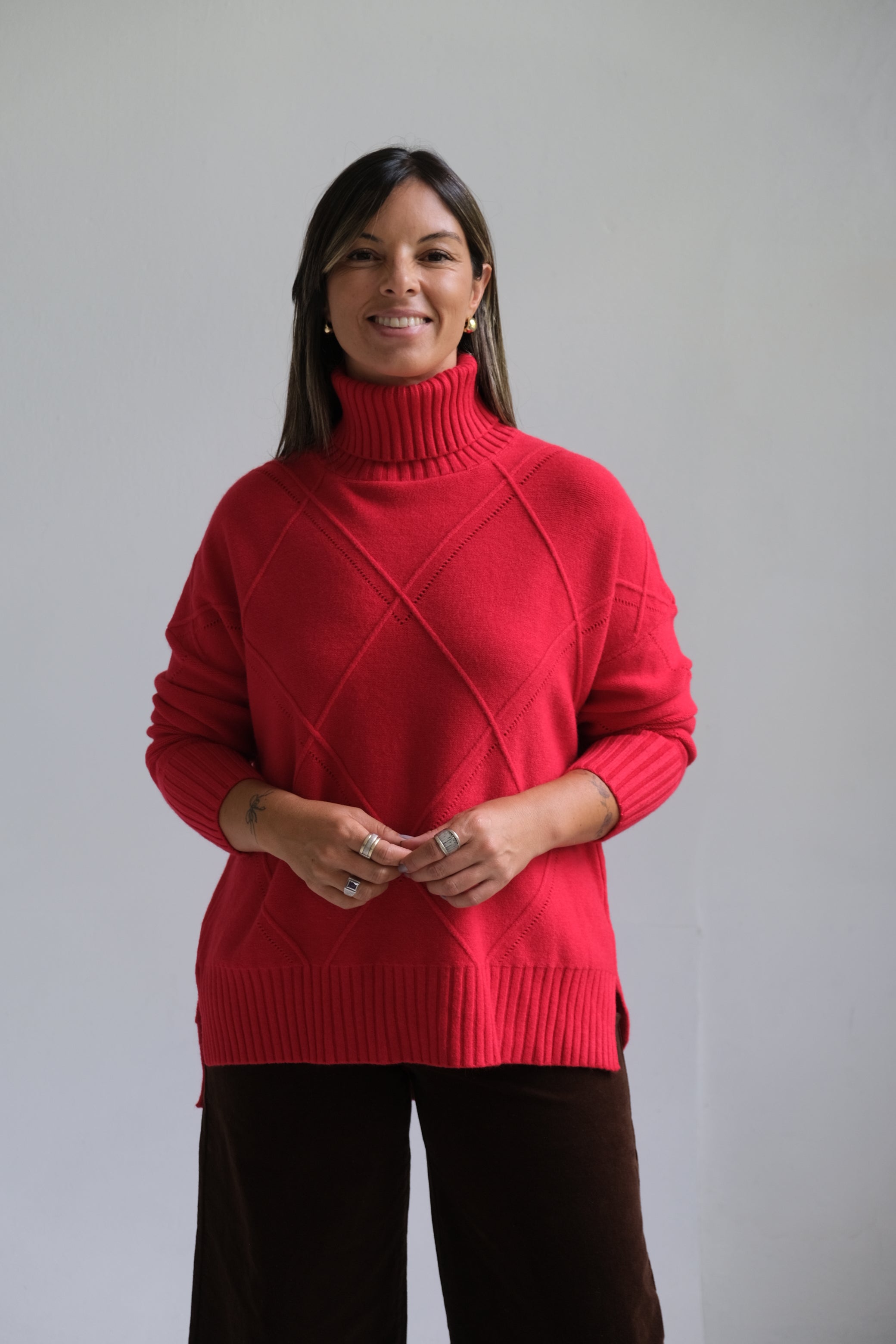 Polerón Rombo Rojo
