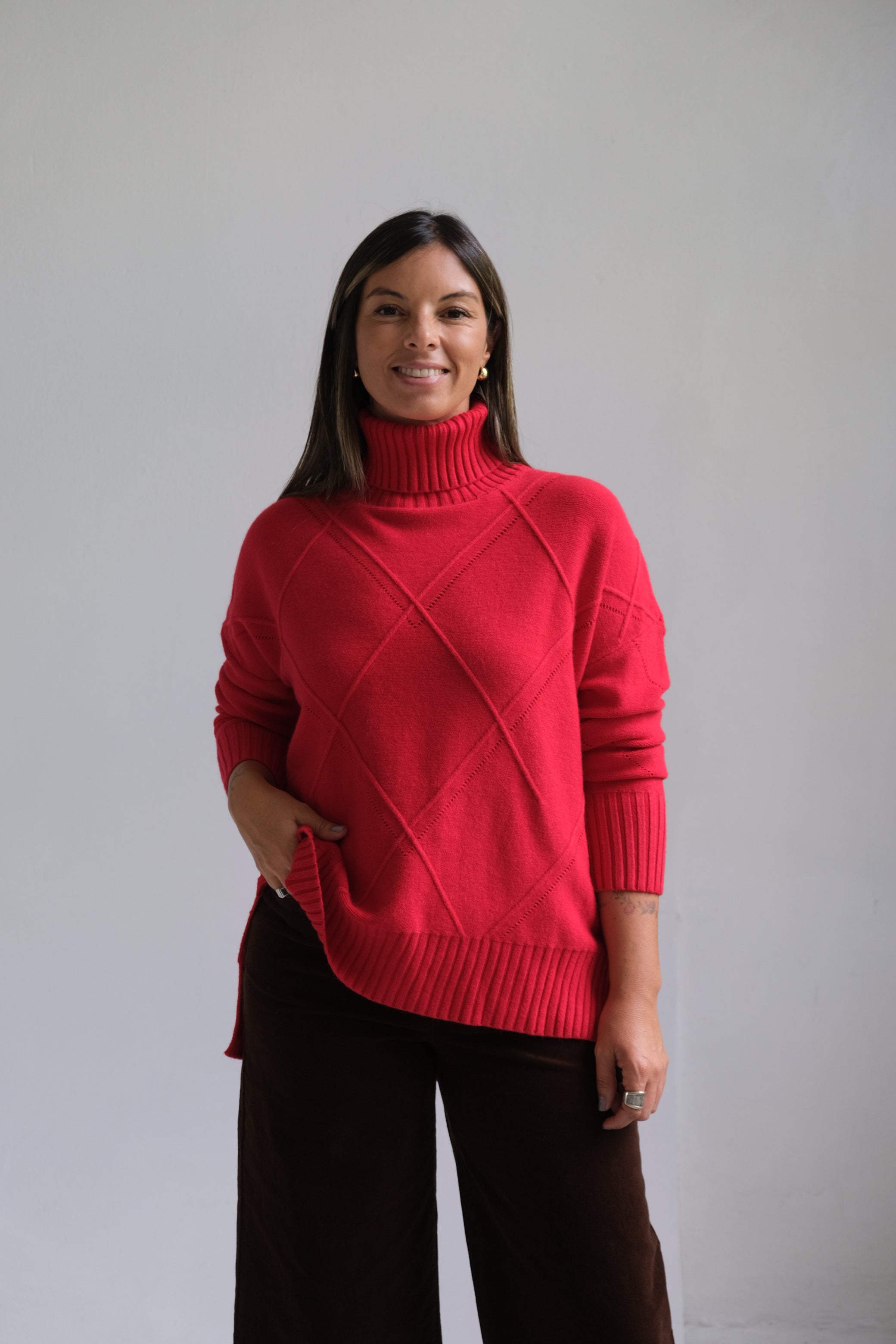 Polerón Rombo Rojo
