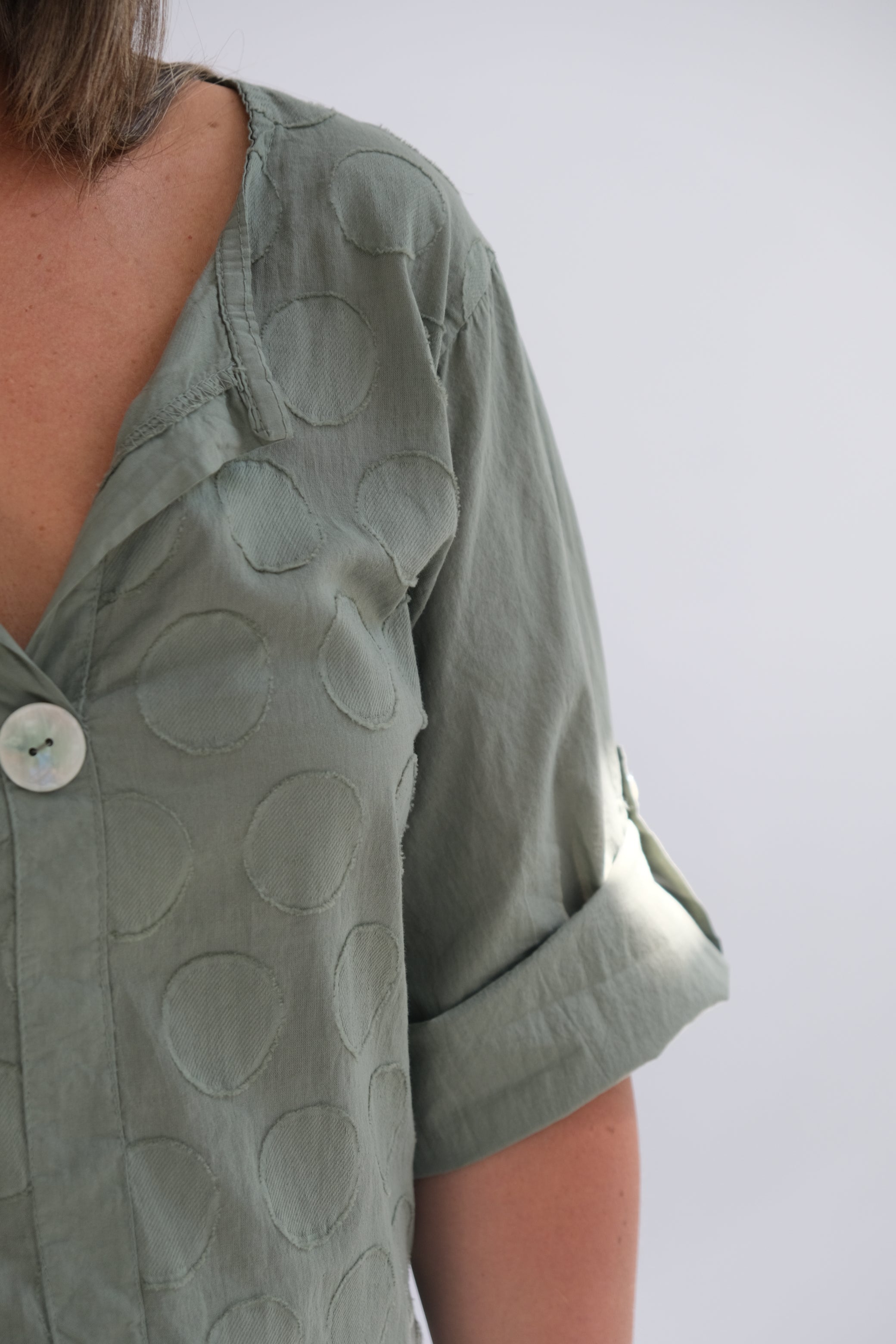 Blusa Dots Verde Seco