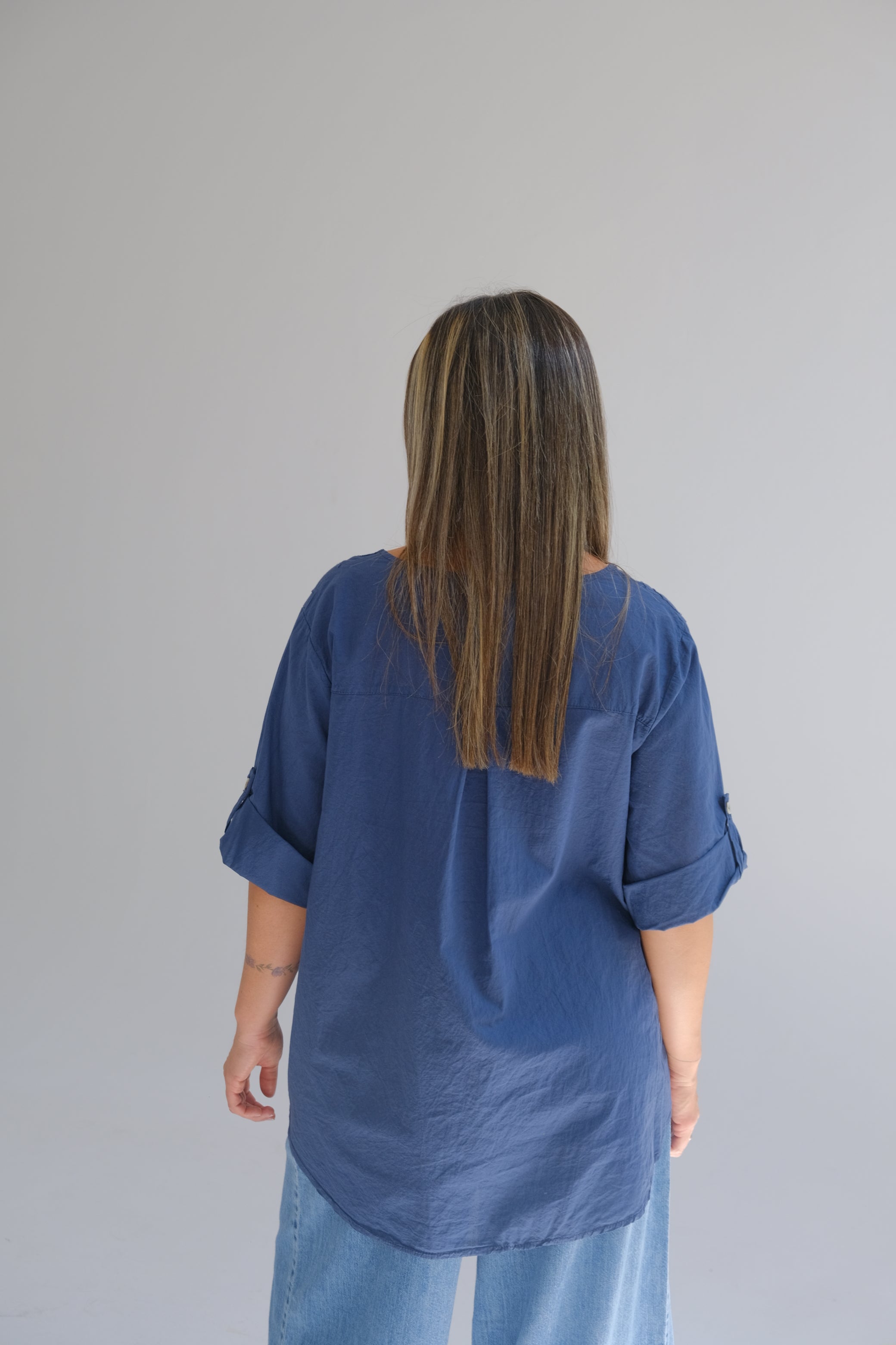 Blusa Dots Azul Marino