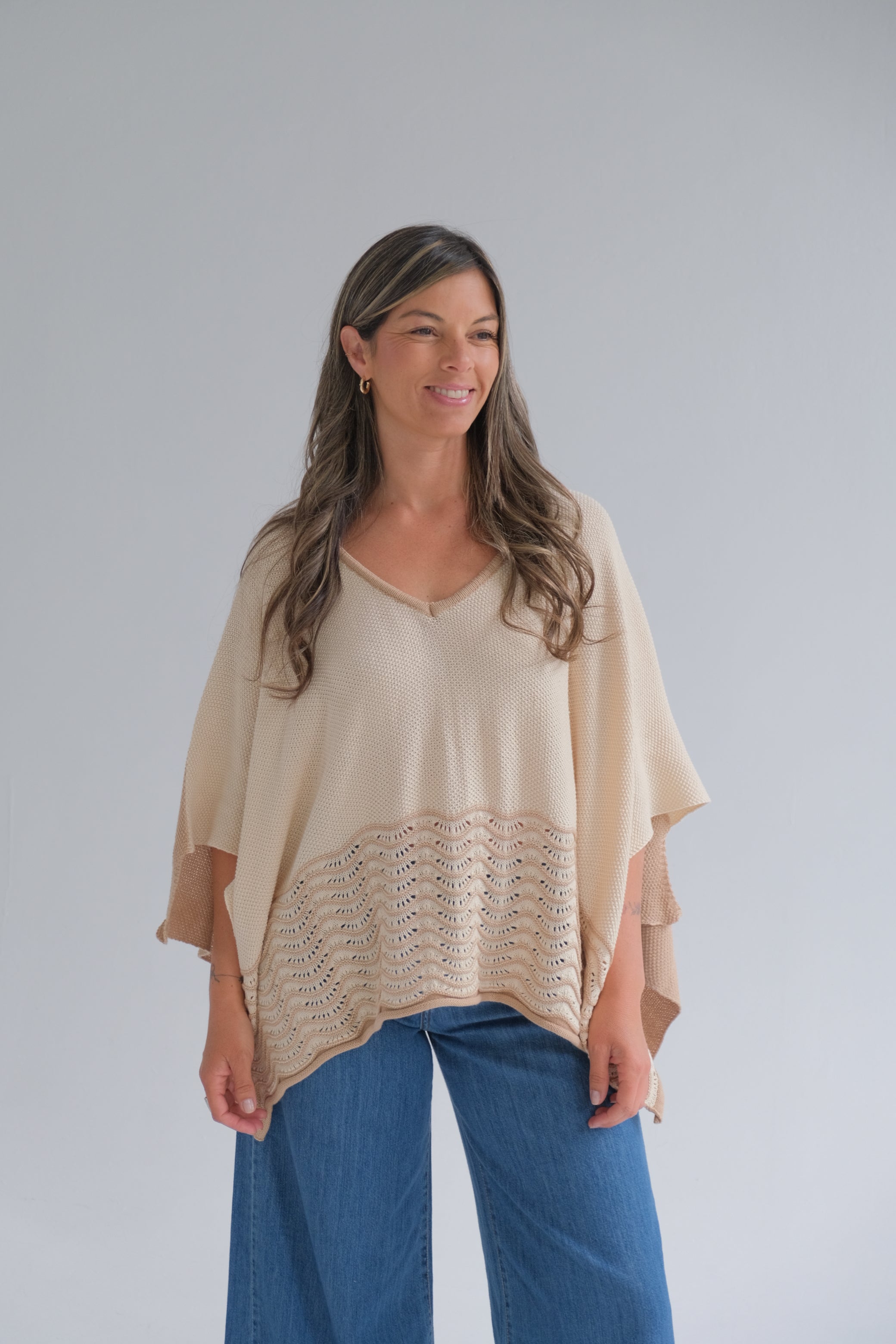 Poncho Joaquina Beige