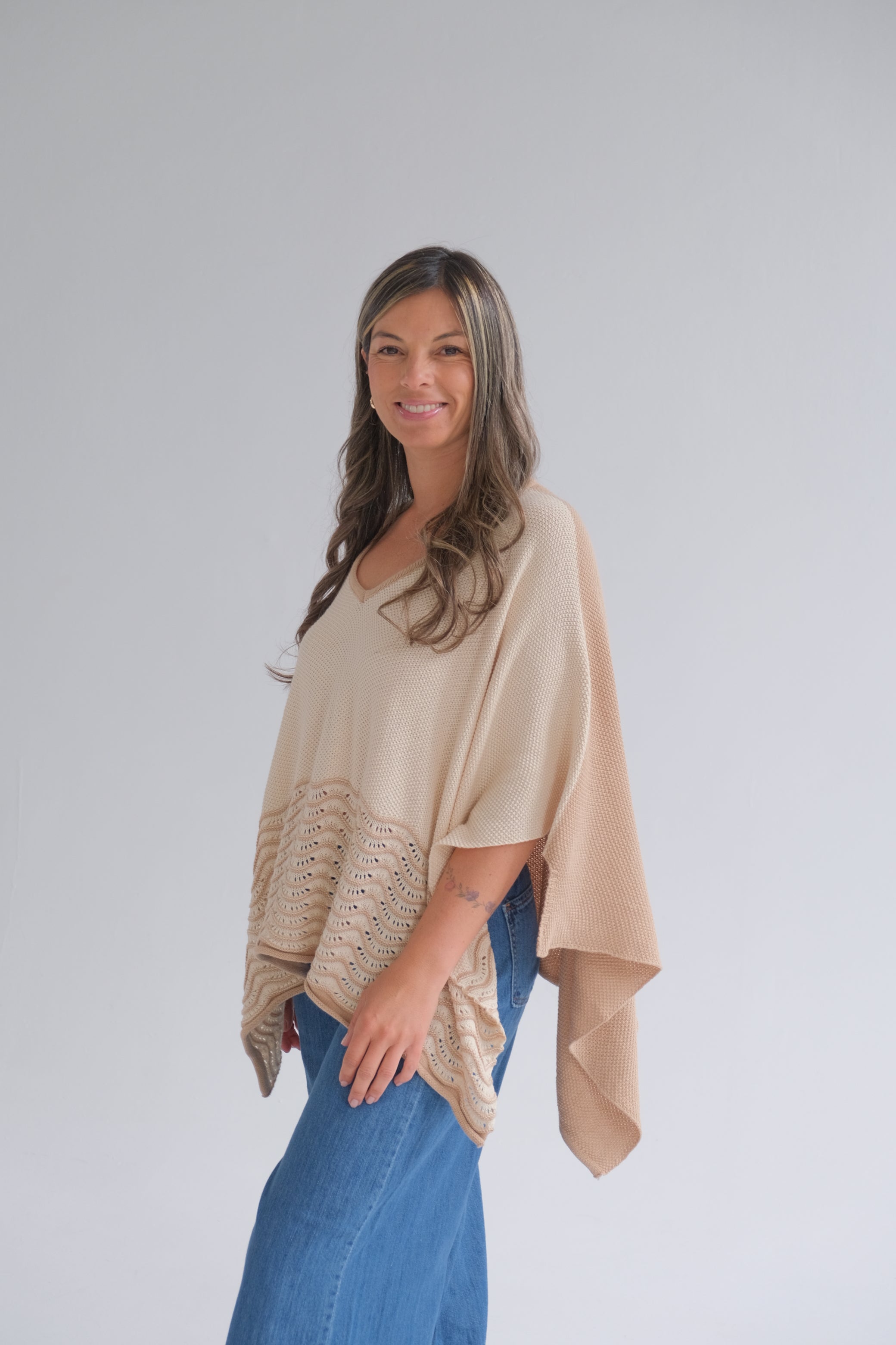 Poncho Joaquina Beige