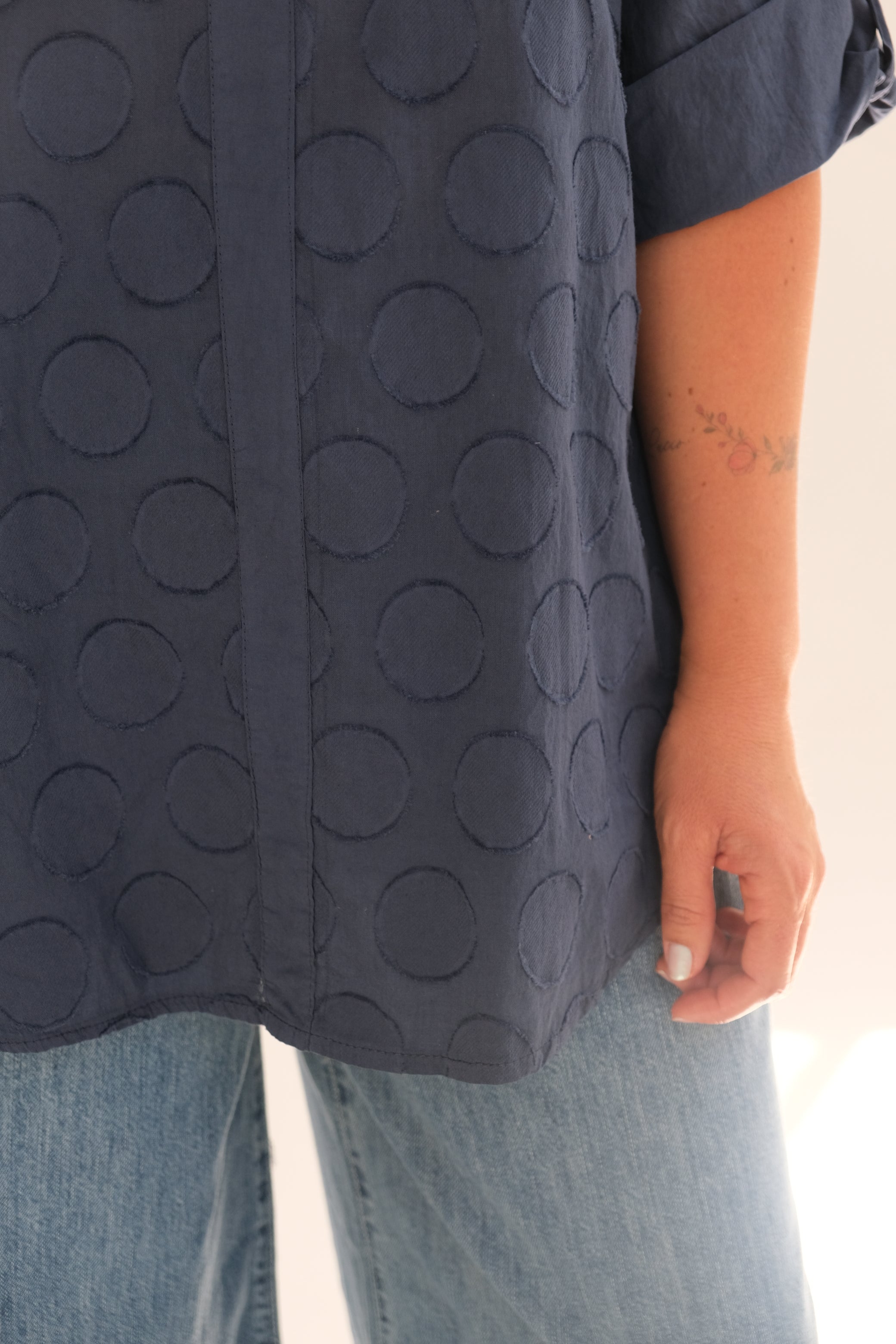 Blusa Dots Azul Marino