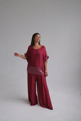 Pantalon Varenna Bordo