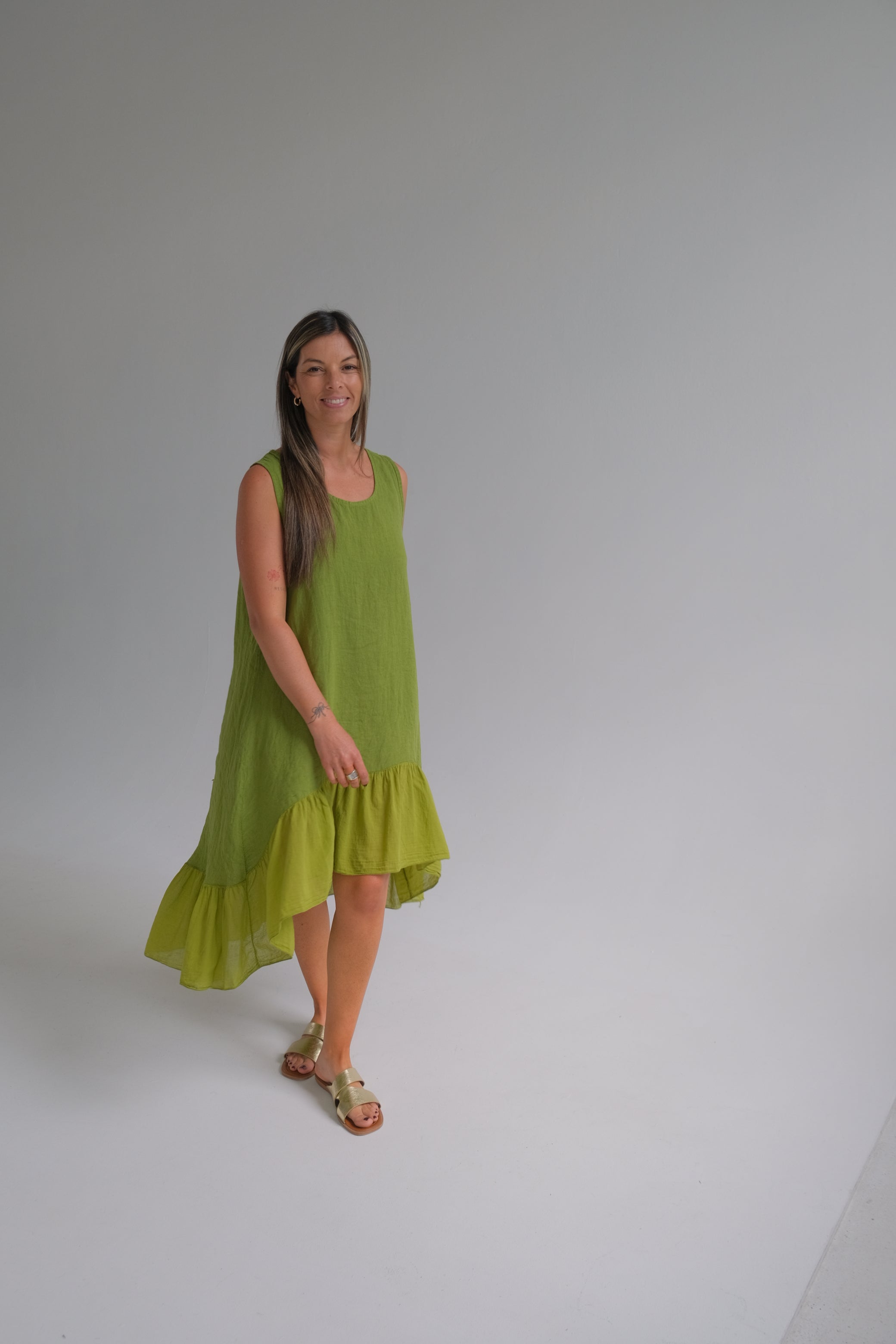 Vestido Flamenquero Pistacho