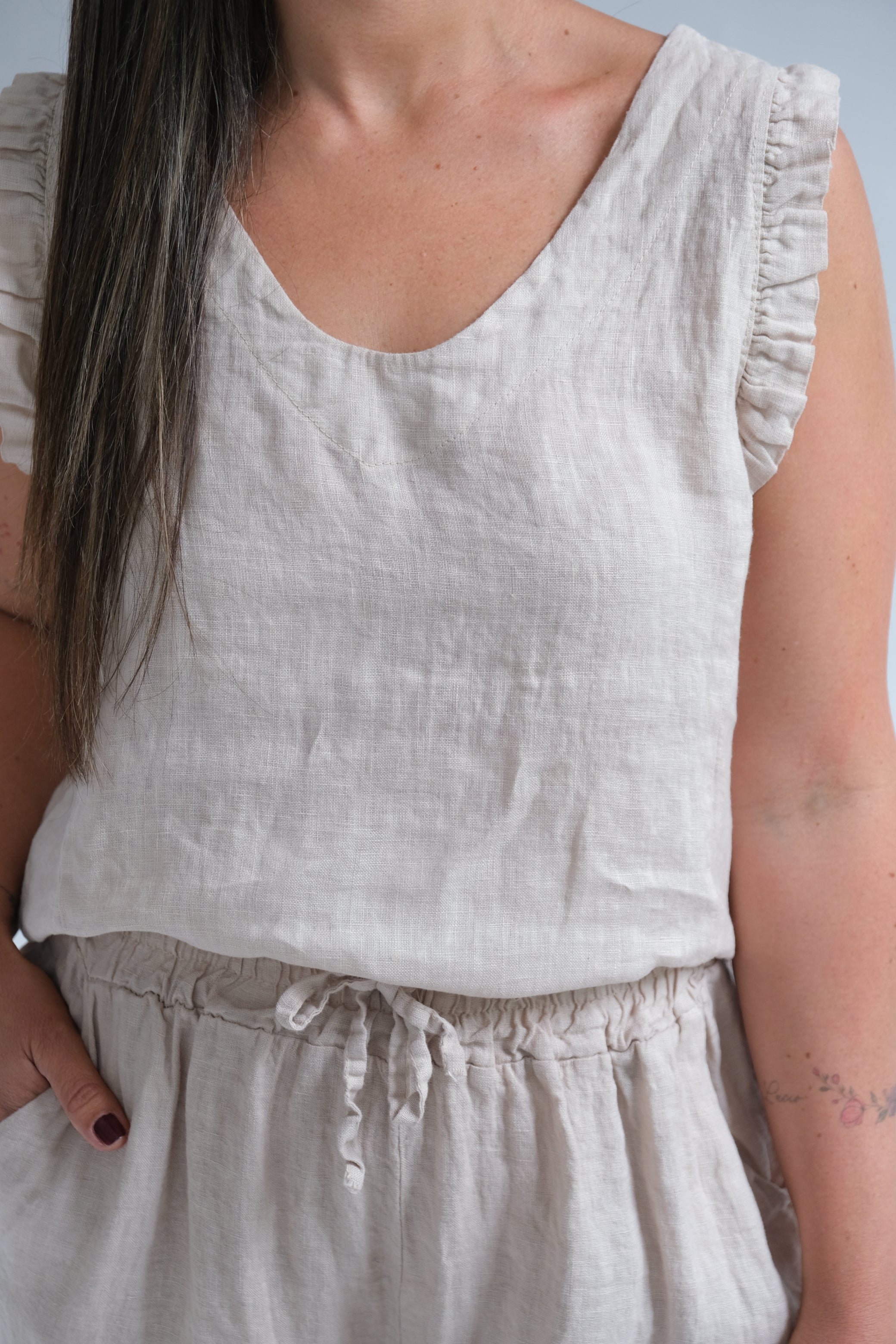 Musculosa Betiana Beige
