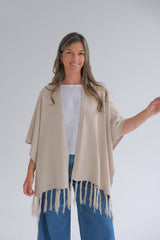 Ruana Valeriana Beige