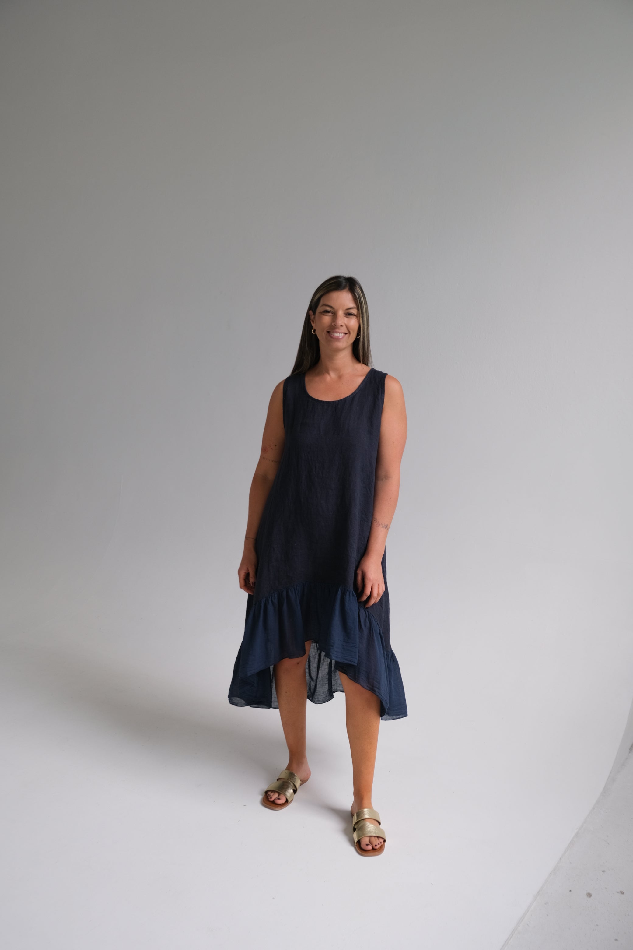 Vestido Flamenquero Azul Marino