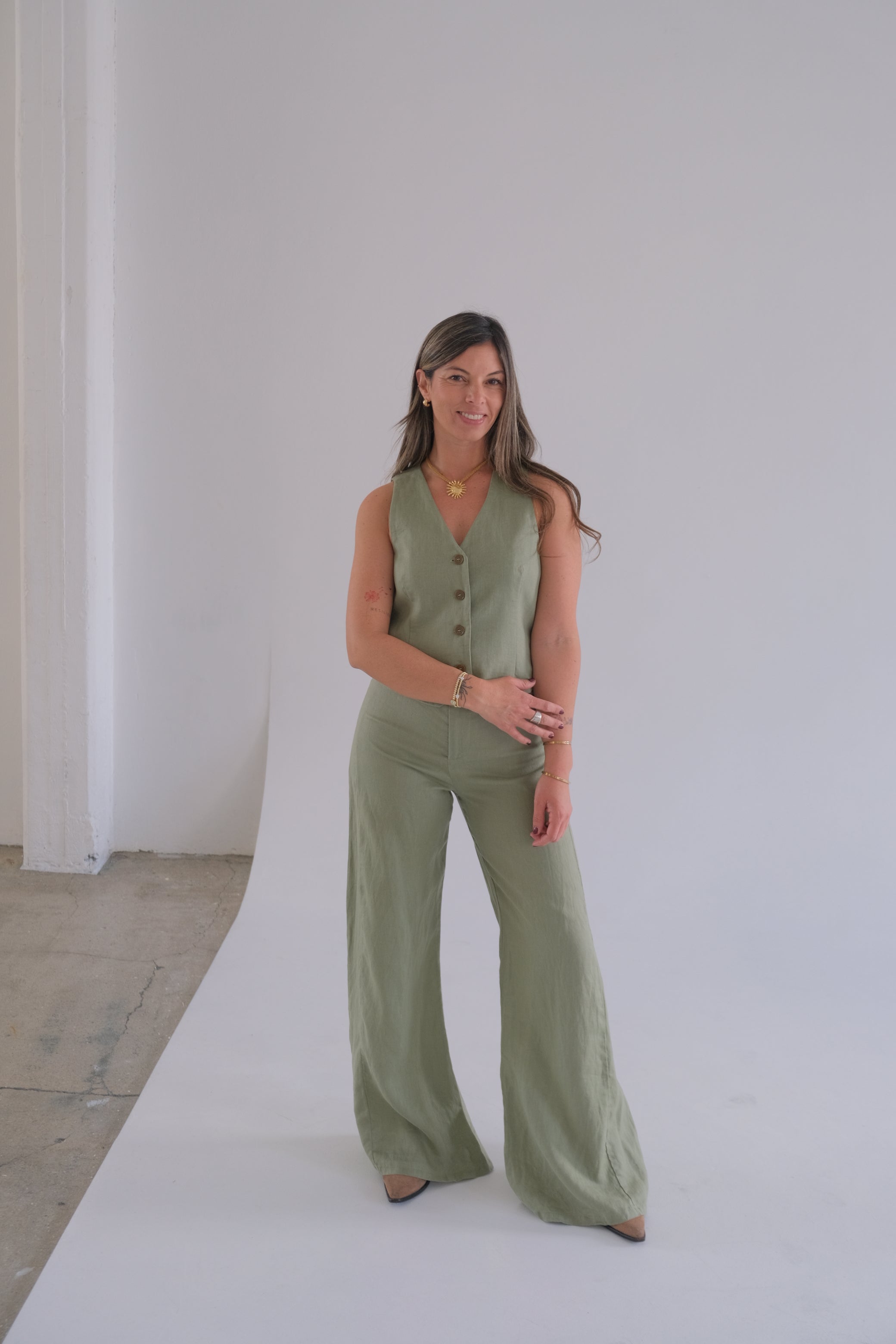 Pantalón Bruna Verde Seco CÁPSULA