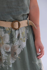 Falda Flora Verde Seco