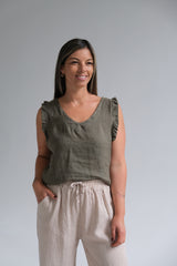 Musculosa Betiana Verde Seco