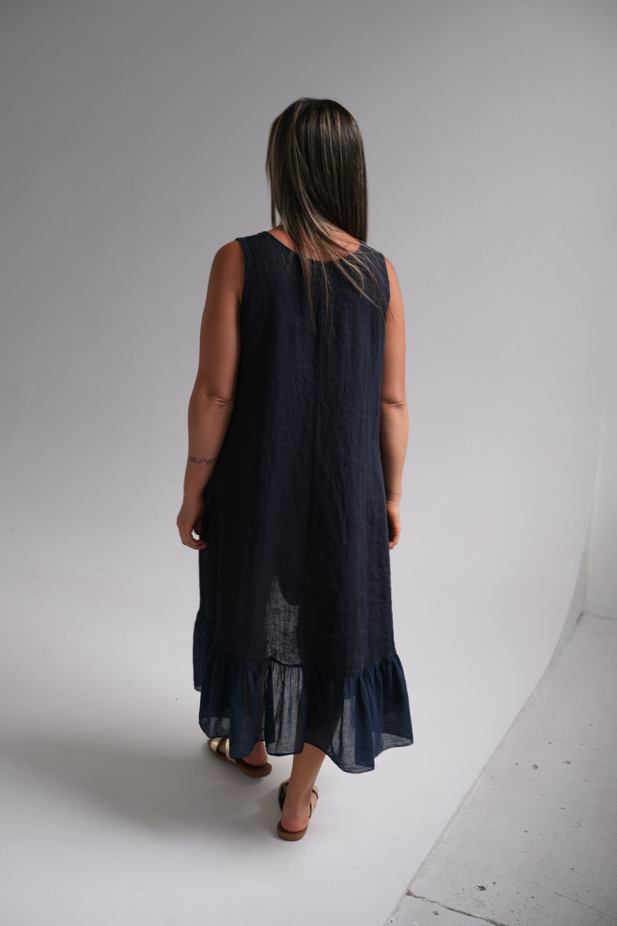 Vestido Flamenquero Azul Marino