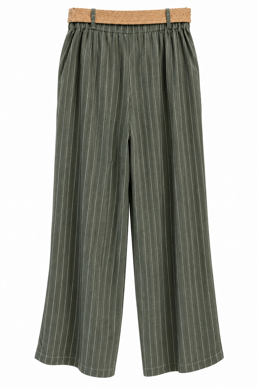 Pantalon Rayas Verde Seco