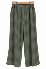 Pantalon Rayas Verde Seco