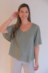 Blusa volado verde Cápsula