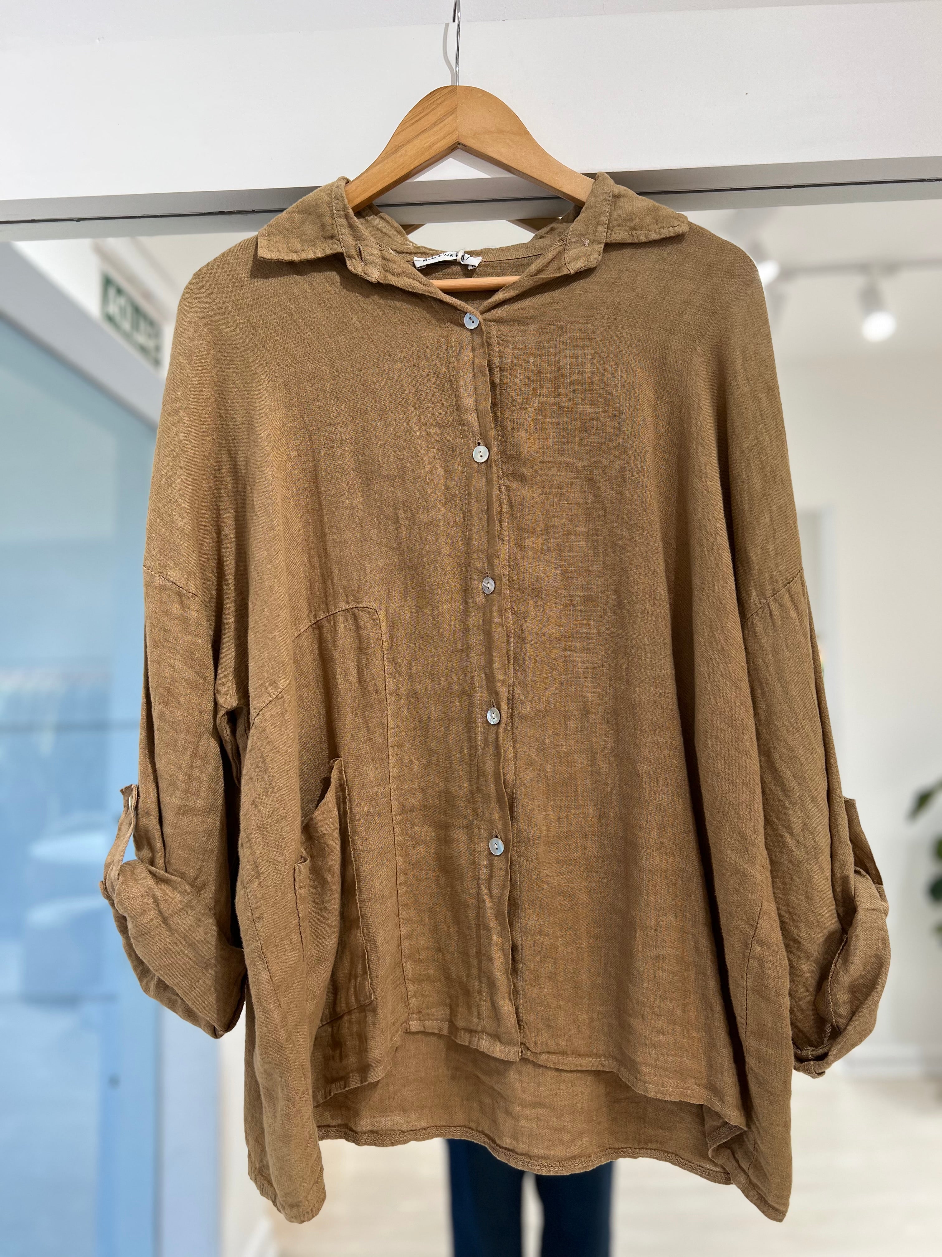 Camisa Libia tostado