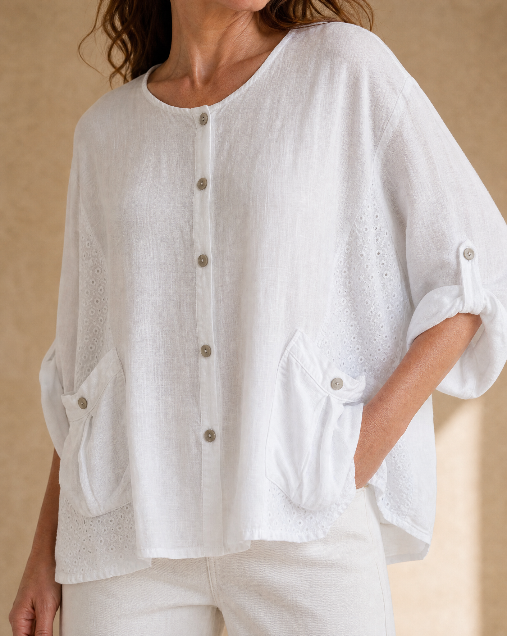 Blusa Marfil Blanca