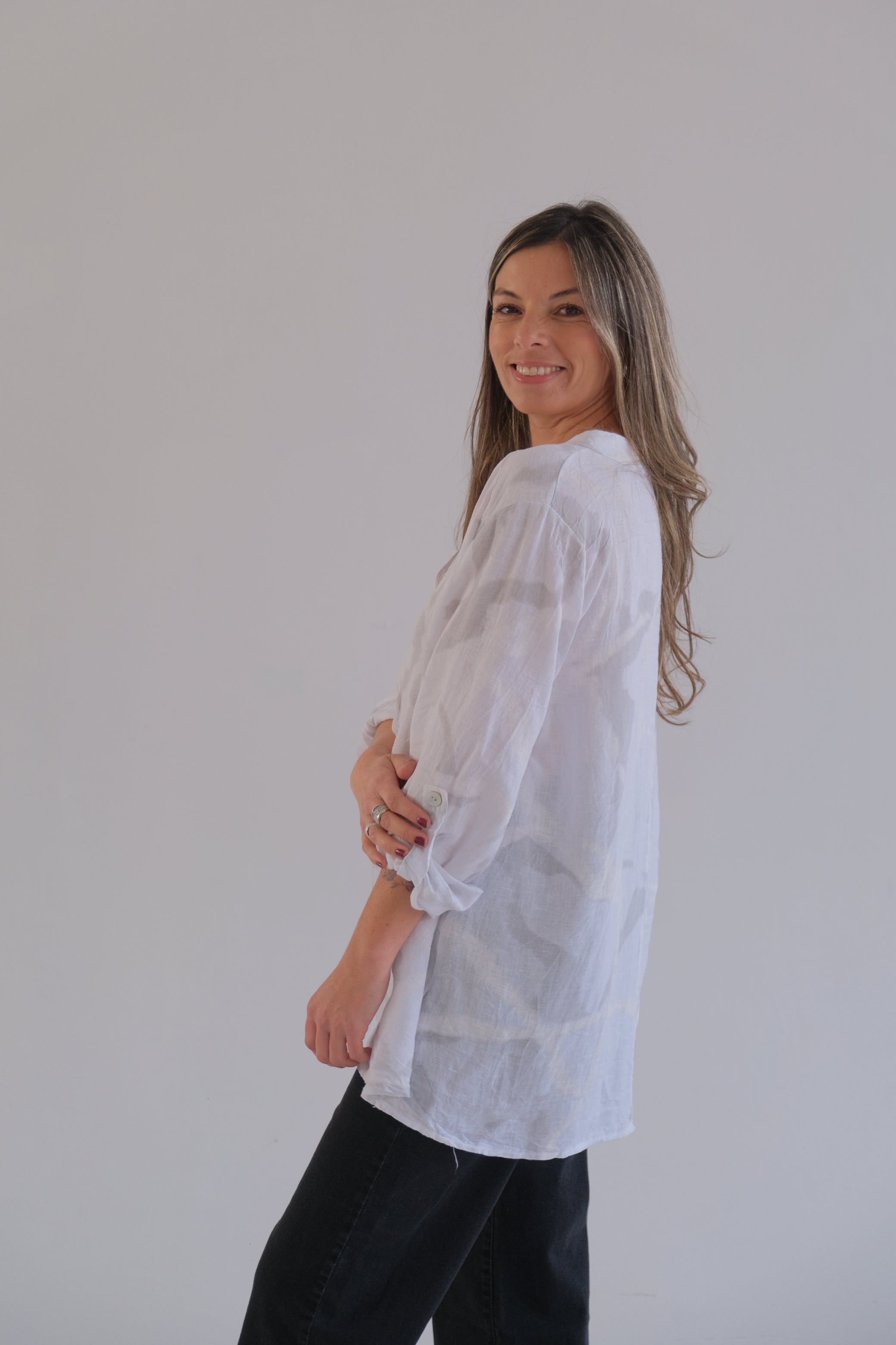 Camisa Batik Blanca