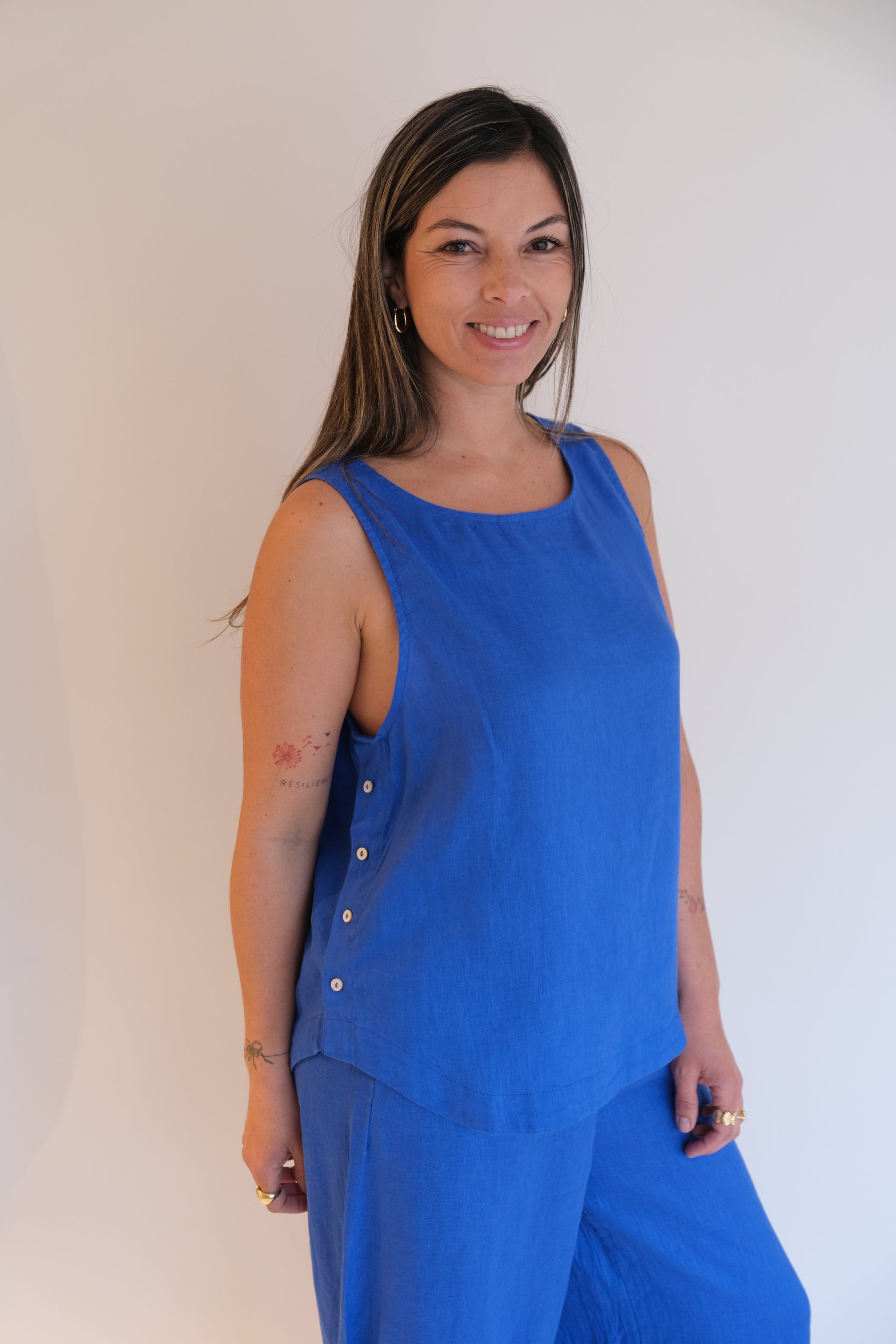 Musculosa Selina Azul CÁPSULA