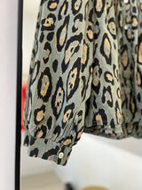 Camisa Agata Print Verde oliva