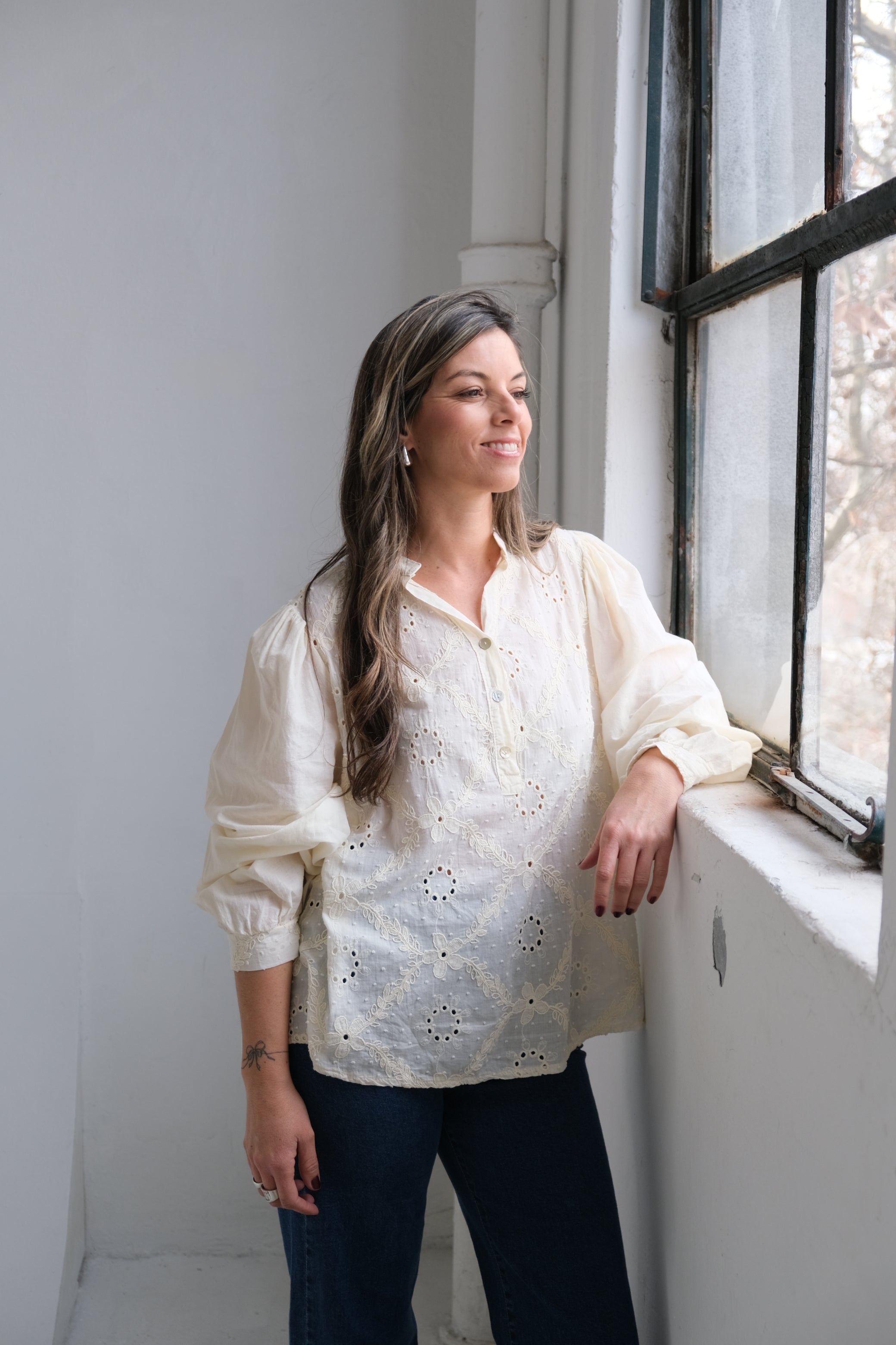 Blusa Madrid Manteca