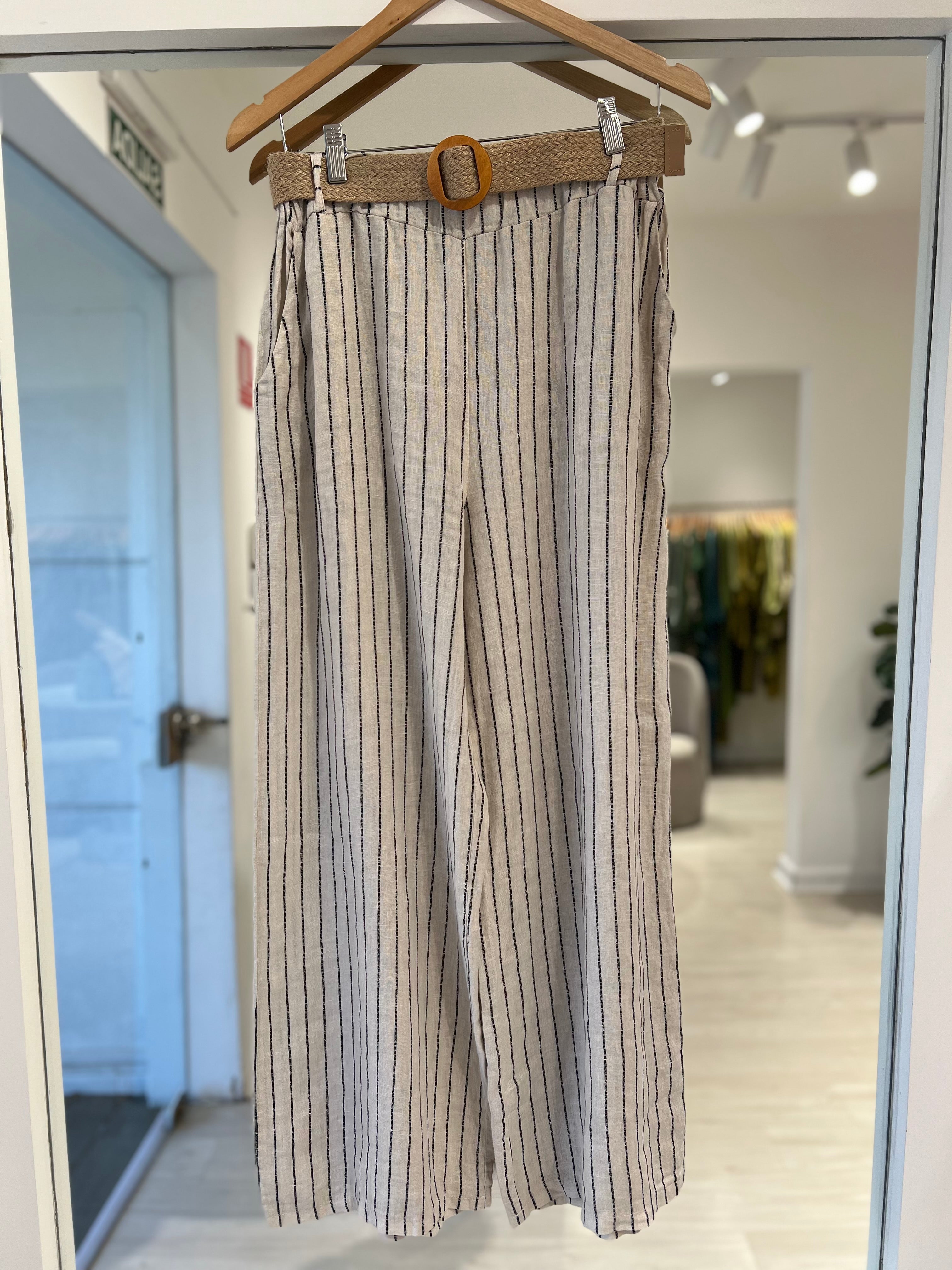 Pantalon Rayas Beige