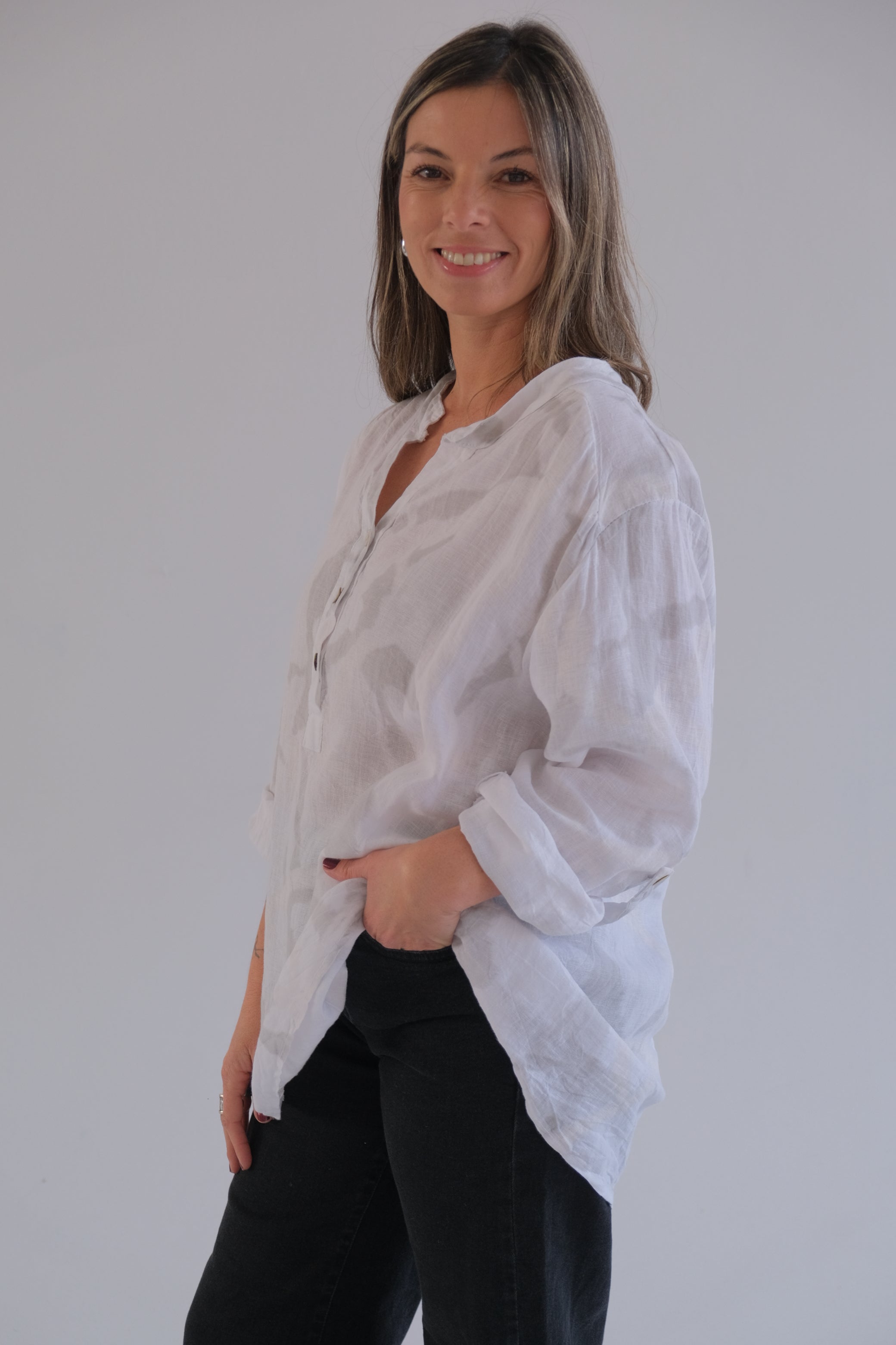 Camisa Batik Blanca