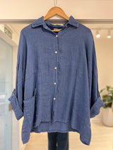 Camisa Libia azul jean